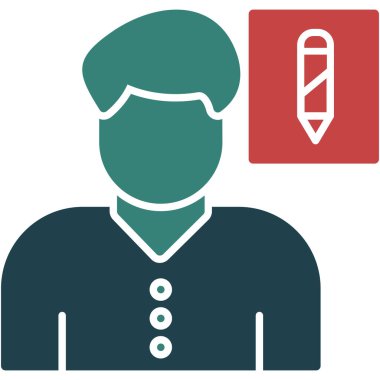 tıbbi doktor düz vektör simgesi