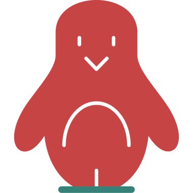 şirin çizgi film kırmızı noel şapka vektör çizimi