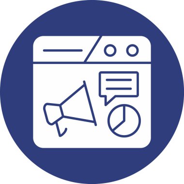 Konuşmacı. Web simgesi basit illüstrasyon