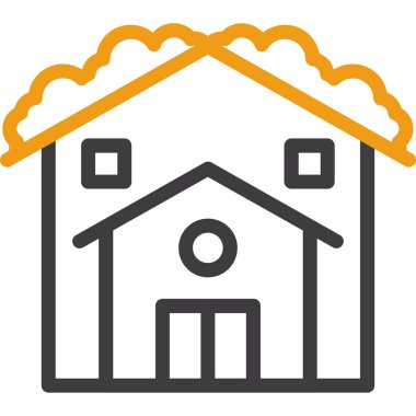 bina simgesi, vektör illüstrasyonu