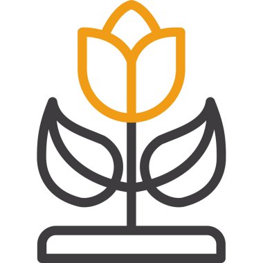 Çiçek. Web simgesi basit illüstrasyon