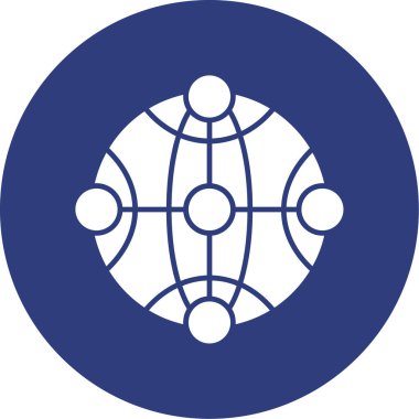 Küre. Web simgesi basit illüstrasyon