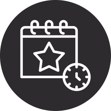 Takvim simgesinin vektör illüstrasyonu