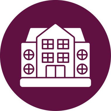 Okul binası. Basit tasarım