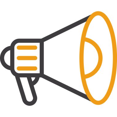 megafon ikonu. Vektör. hoparlör çizimi