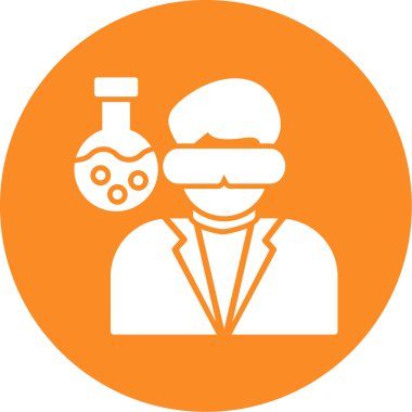 Bilim adamı. Web simgesi basit tasarım