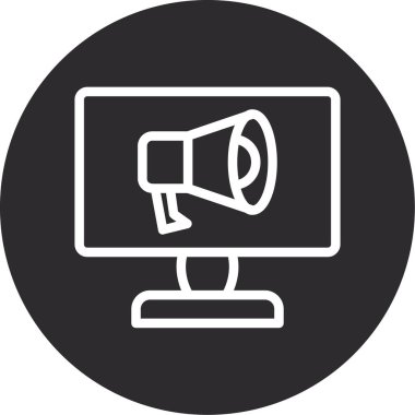 monitör simgesi. özet vektör illüstrasyonu