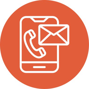 Telefon simgesinin vektör illüstrasyonu