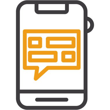 Mesaj var. Web simgesi basit illüstrasyon