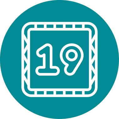 18 yıllık simge, vektör illüstrasyonu