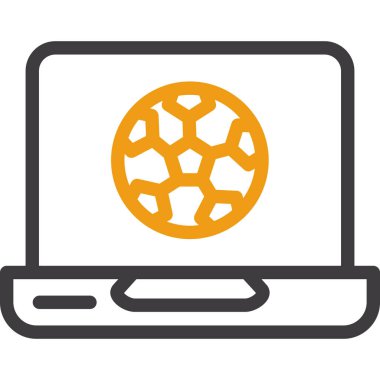 Bitcoin simgesi, vektör illüstrasyonlu dizüstü bilgisayar