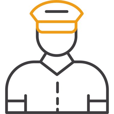 Şapkalı adam, illüstrasyon, beyaz arka plan üzerinde vektör.