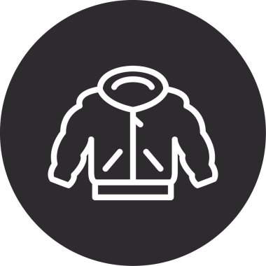 Ceket modern simgesinin vektör illüstrasyonu