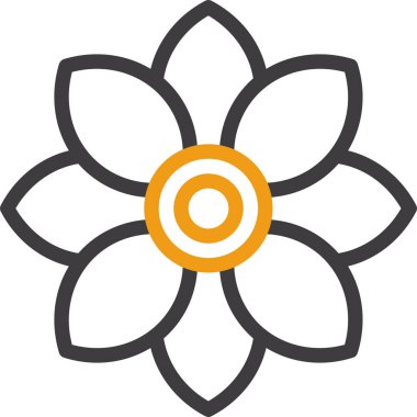 çiçek simgesi vektör illüstrasyonu