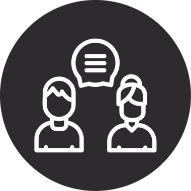 İş adamı ikonu. Web için takım çalışması vektör simgelerinin basit illüstrasyonu