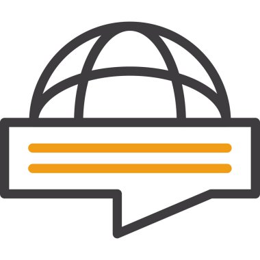 Sohbet ikonu. Web için sohbet vektör simgelerinin basit çizimi