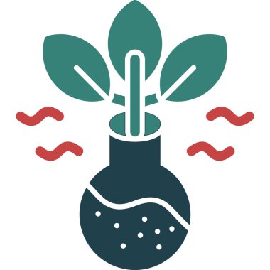 Çömleğe bitki, illüstrasyon, vektör, beyaz arka plan.