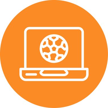 Dizüstü bilgisayar simgesinin vektör çizimi