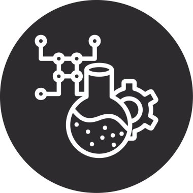 Kimyasal deney simgesinin vektör çizimi