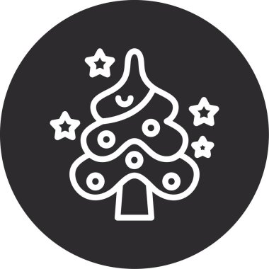 vektör Noel ağacı simgesini