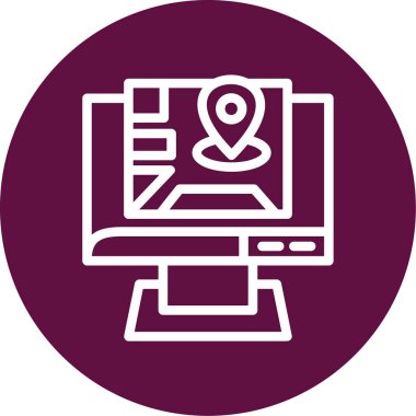 vektör lcd simgesi illüstrasyonu