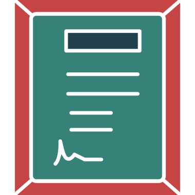 Belge. Web simgesi basit illüstrasyon