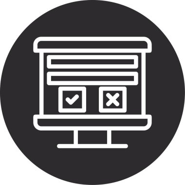 Bir bilgisayar simgesinin vektör illüstrasyonu