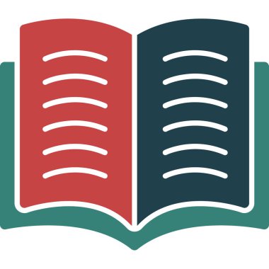 Kitap. Web simgesi vektör illüstrasyonu