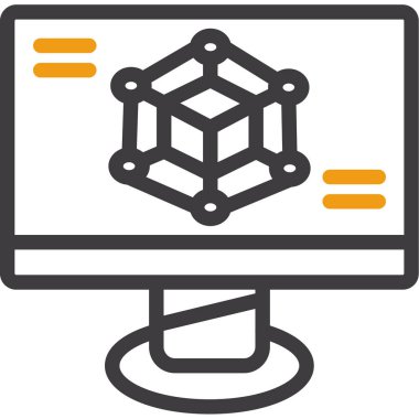 şebeke. Web simgesi basit illüstrasyon