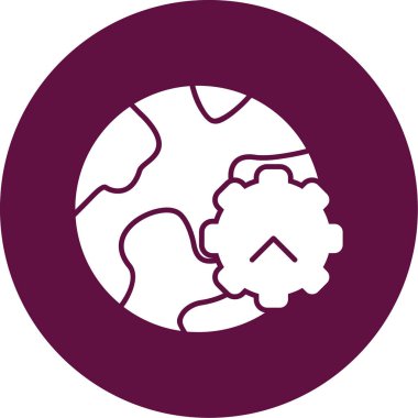 Dünya simgesinin vektör illüstrasyonu