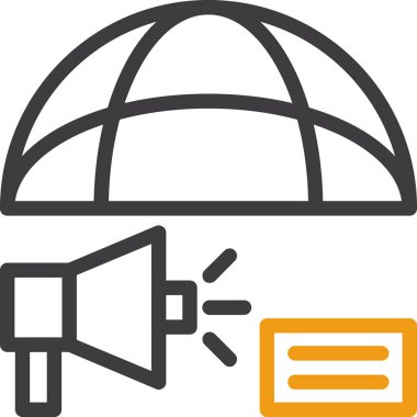 Konuşmacı. Web simgesi basit illüstrasyon