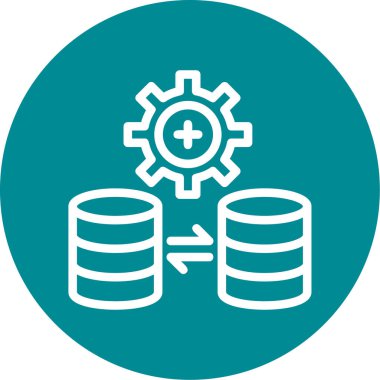 vektör sunucu simgesi, basit tasarım