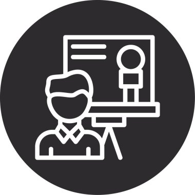 iş adamı simgesi, vektör illüstrasyonu