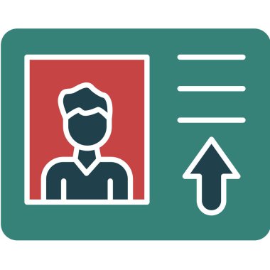 kimlik kartı vektör simgesi