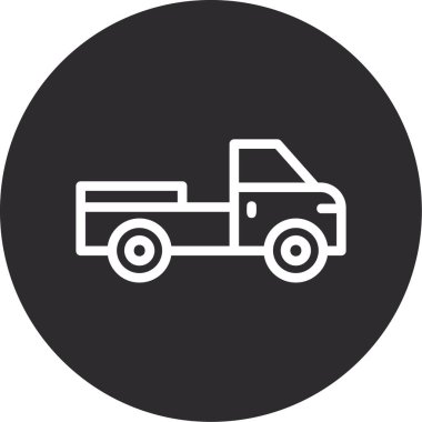 Araba simgesinin vektör illüstrasyonu