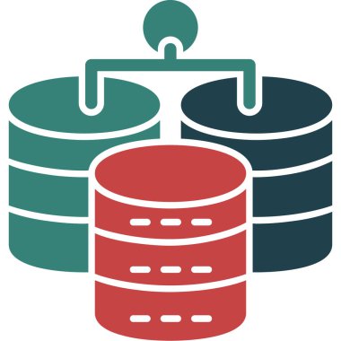 veritabanı. Web simgesi basit illüstrasyon