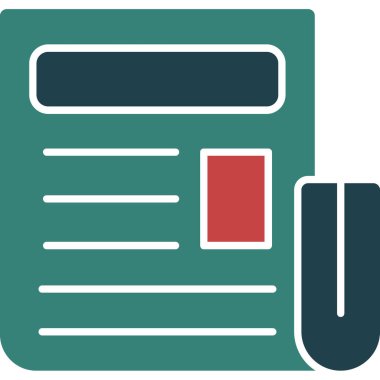 Belge. Web simgesi basit illüstrasyon