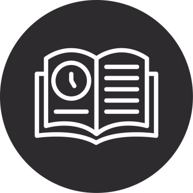 Kitap simgesinin vektör illüstrasyonu