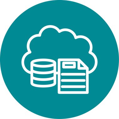 Kolayca düzenleyebilen ve düzenleyebilen Veri Depolama Vektörü simgesi