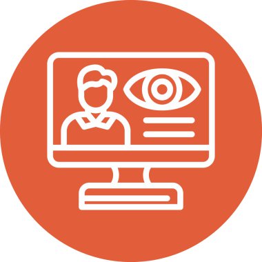 Göz. Web simgesi basit illüstrasyon