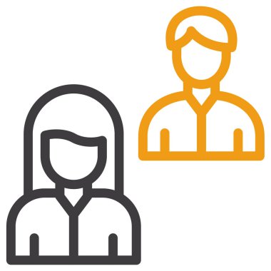 iş ve ofis satırı vektör simgesi.