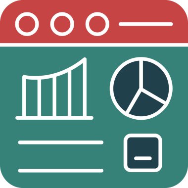 İş grafiği Web simgesi basit illüstrasyon