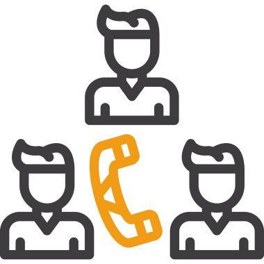 Ana hat biçiminde müşteri servis simgesi