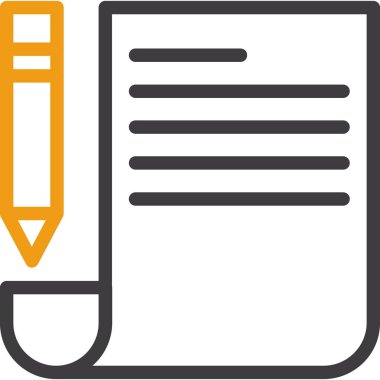 Kalemle kağıdın vektör illüstrasyonu