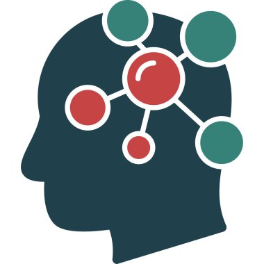 Beyin ile insan kafası, vektör illüstrasyon