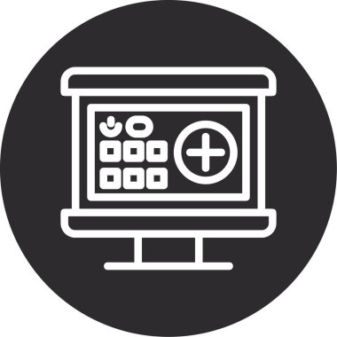 çevrimiçi tıp vektörü simgesi modern basit tasarım