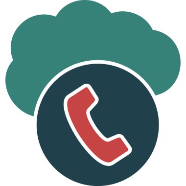 Bir çağrı simgesinin vektör illüstrasyonu