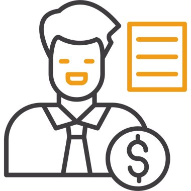 İş yönetimi satırı vektör simgesi