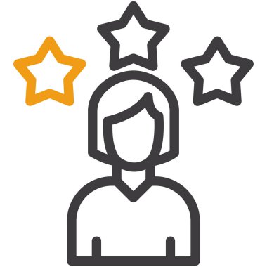 Ana hatlar biçiminde müşteri deneyim derecelendirme simgesi