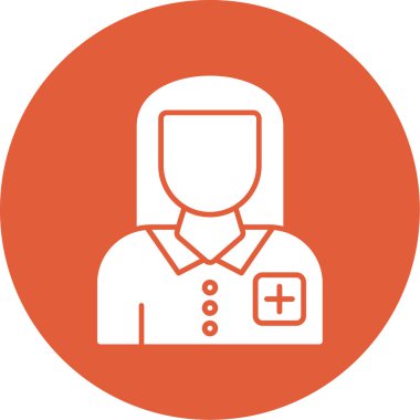 Doktor. Web simgesi basit illüstrasyon